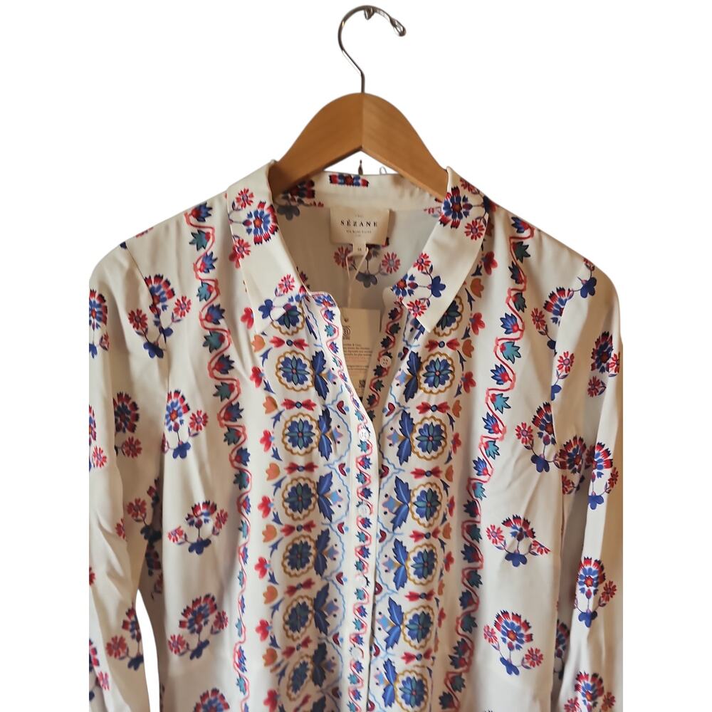 Sezane 38 Robe Fernanda Milo printed midi shirt dress us sz 6 new $320 - Picture 4 of 9